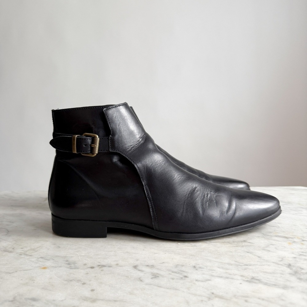 Zara Wyatt black leather ankle buckle jodhpur boots size‎ 8.5 39